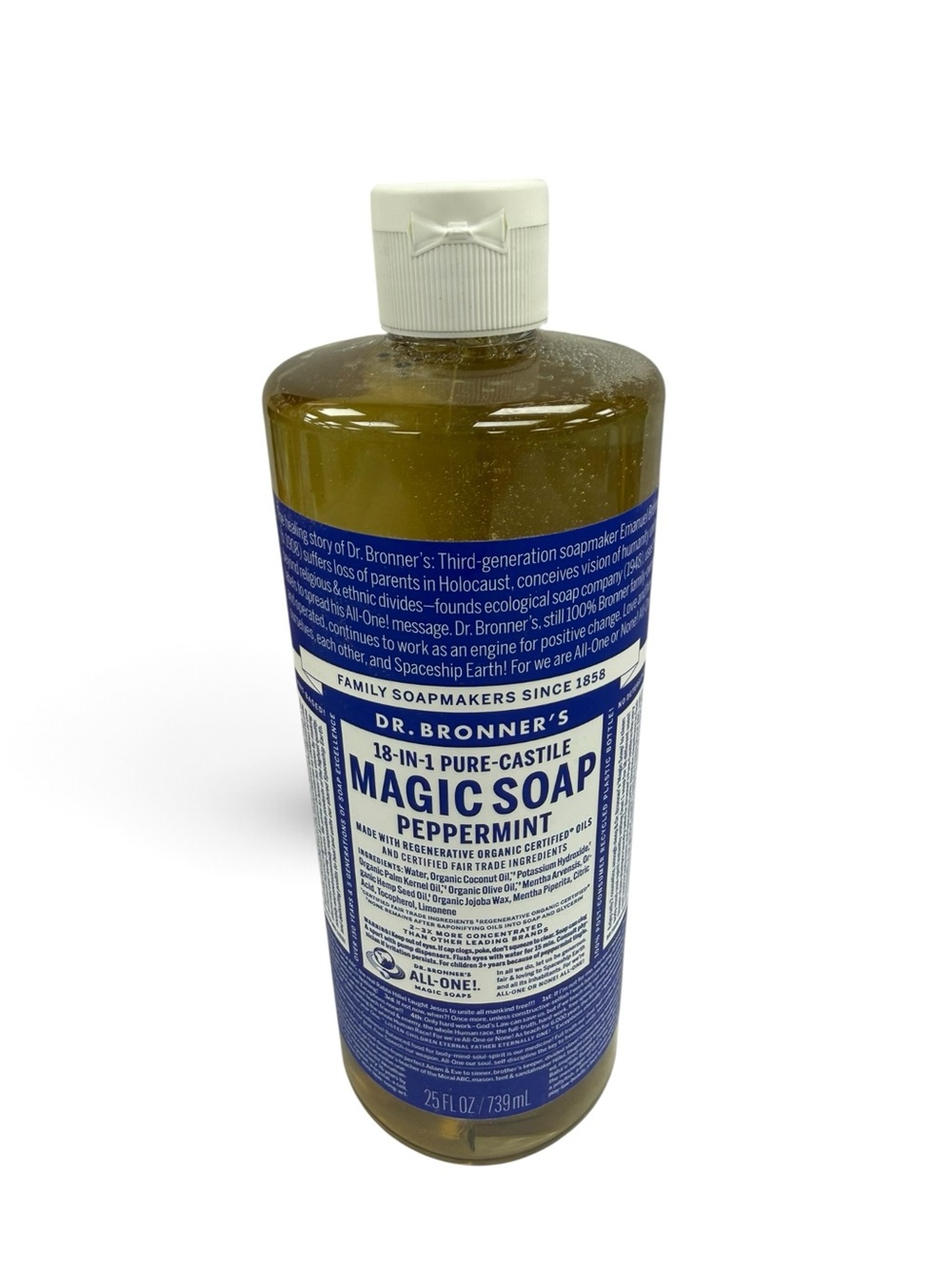 Peppermint 18-in-1 Pure-Castile Magic Soap - Green